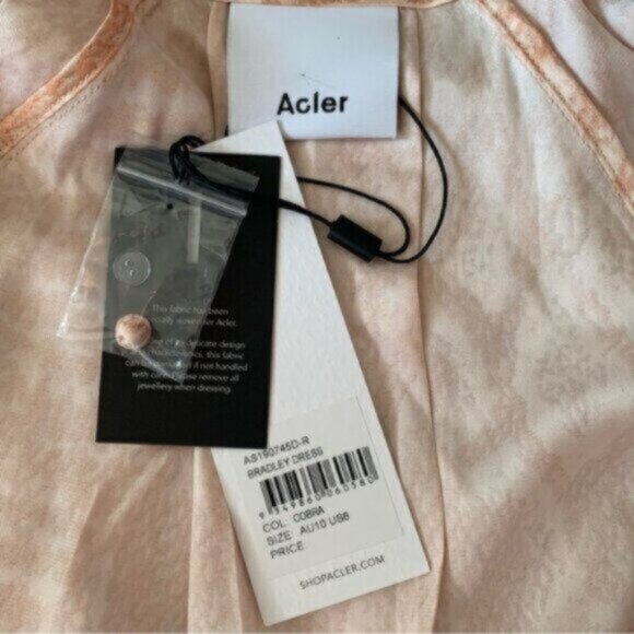 NWT Acler Bradley Cobra Wrap Long Sleeve Mini Dress - Picture 13 of 14